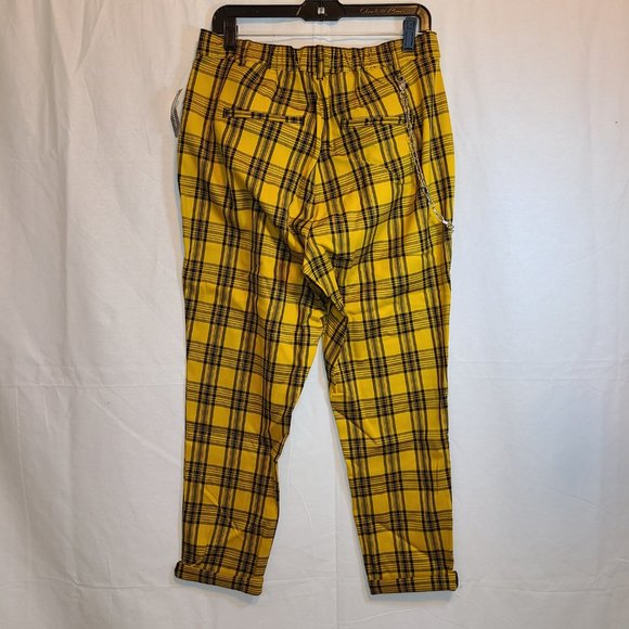 Hot Topic Pants & Jumpsuits Yellow Plaid Pants With Detachable